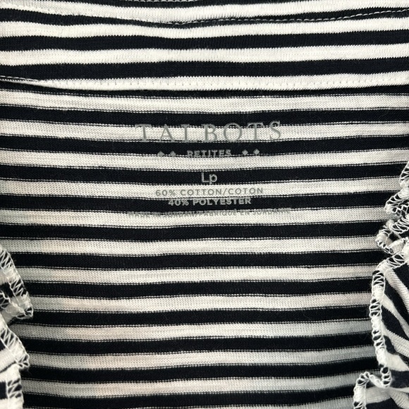 NWT Talbots Striped Ruffle Tank - Picture 2 of 5